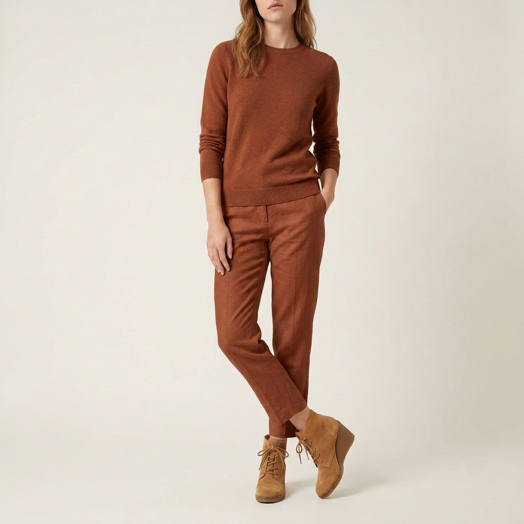 Camel Suede Wedge Ankle Boots