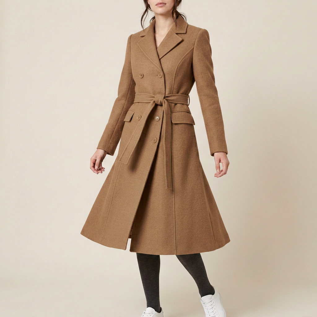 Emerald Wool-Blend Longline Coat
