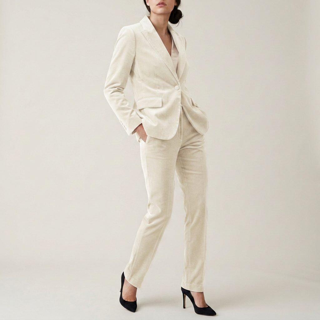 Wine Velvet Collar Evening Blazer