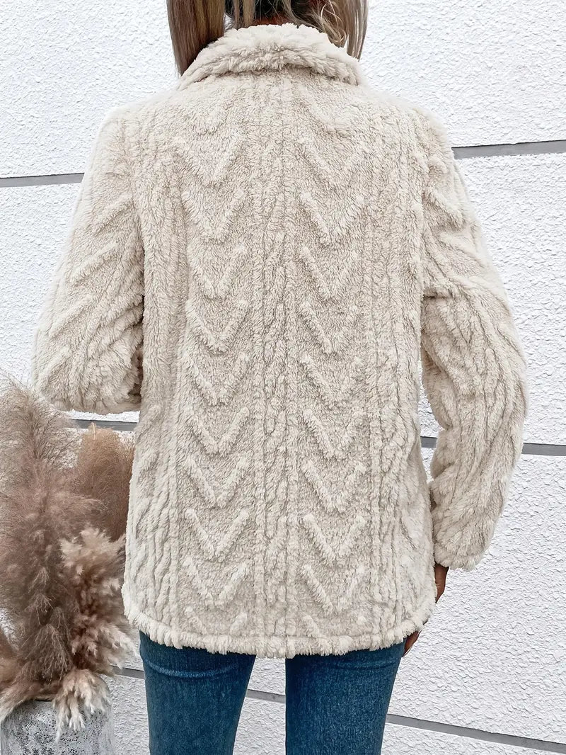 White Winter Jacket in Soft Fleece