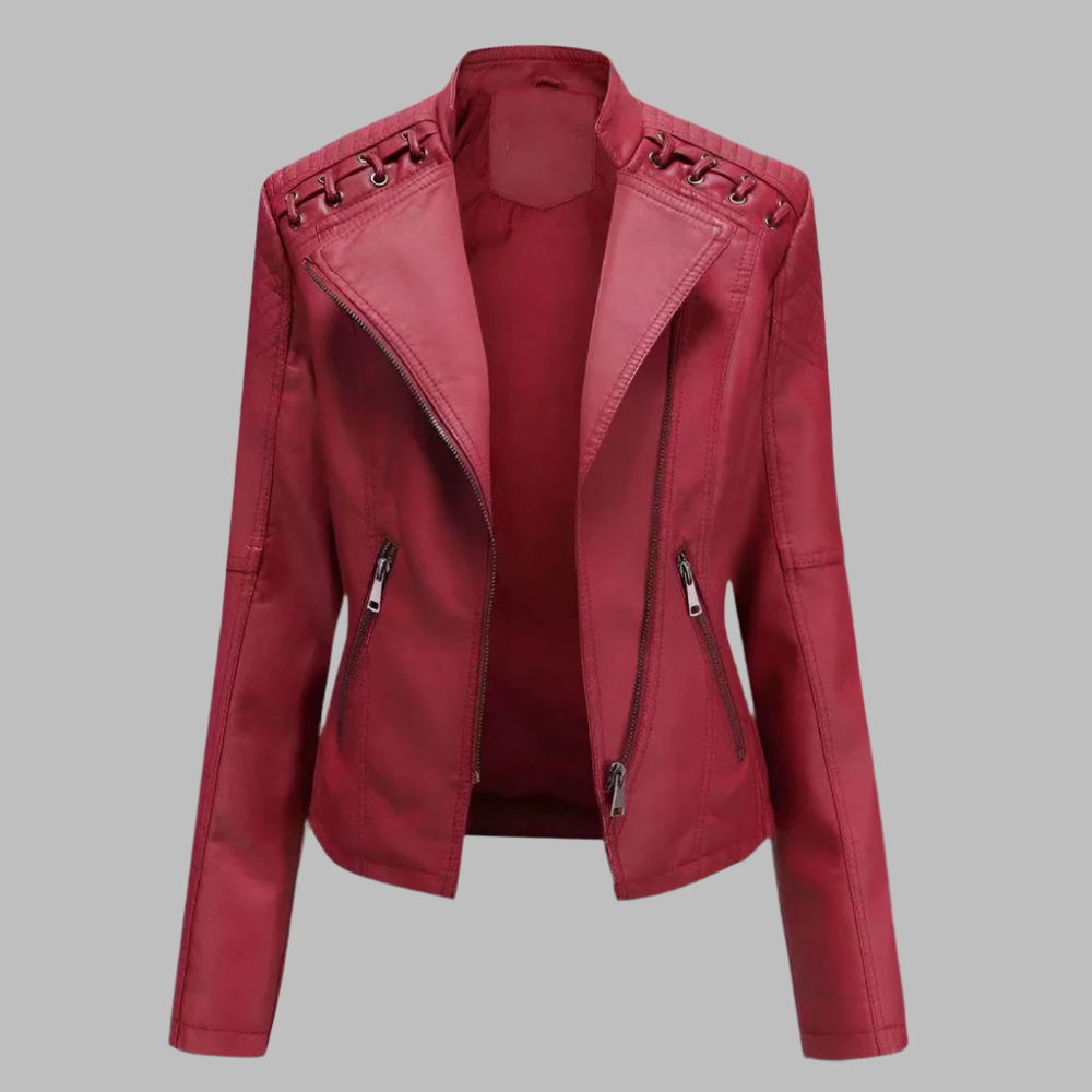 Sustainable Biker Jacket in Faux Leather