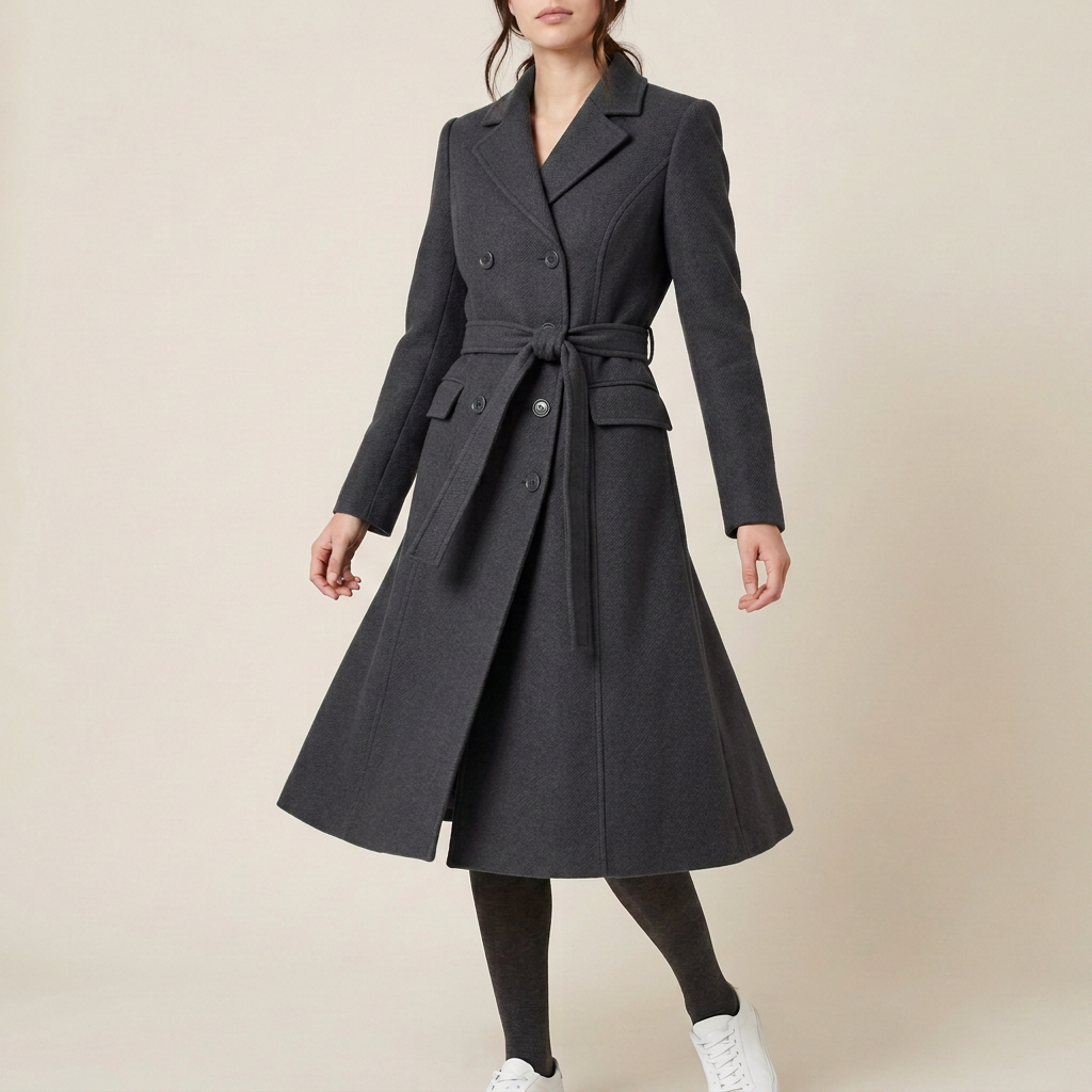 Emerald Wool-Blend Longline Coat