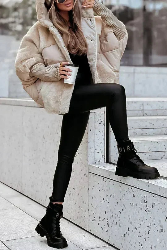 Faux Fur Jacket with Stylish Padded Lining
