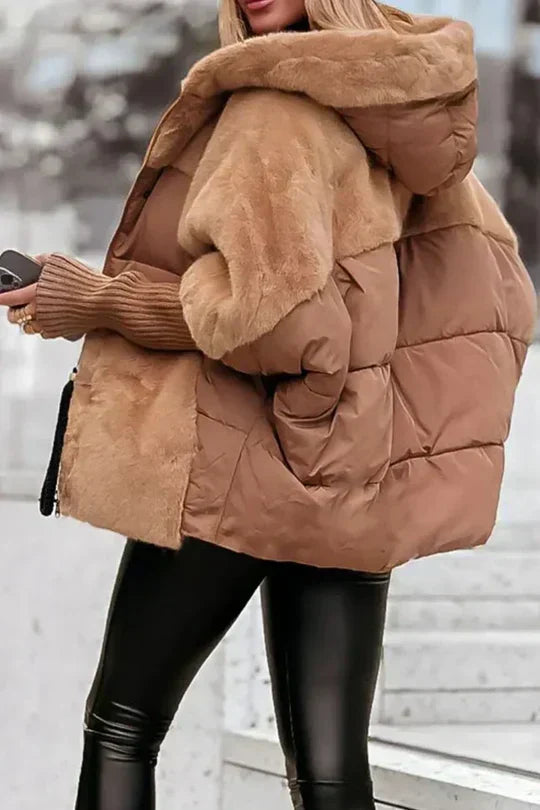 Faux Fur Jacket with Stylish Padded Lining