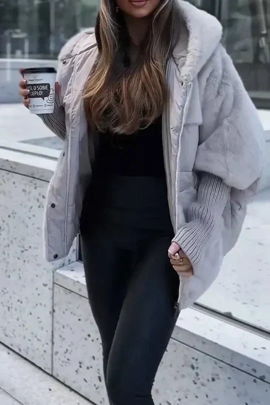 Faux Fur Jacket with Stylish Padded Lining