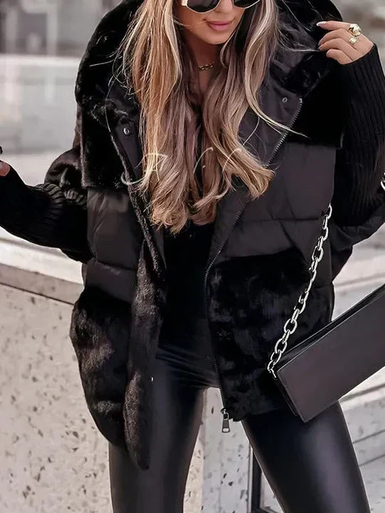 Faux Fur Jacket with Stylish Padded Lining