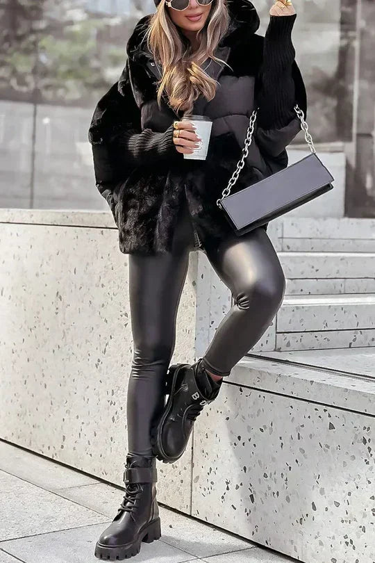Faux Fur Jacket with Stylish Padded Lining