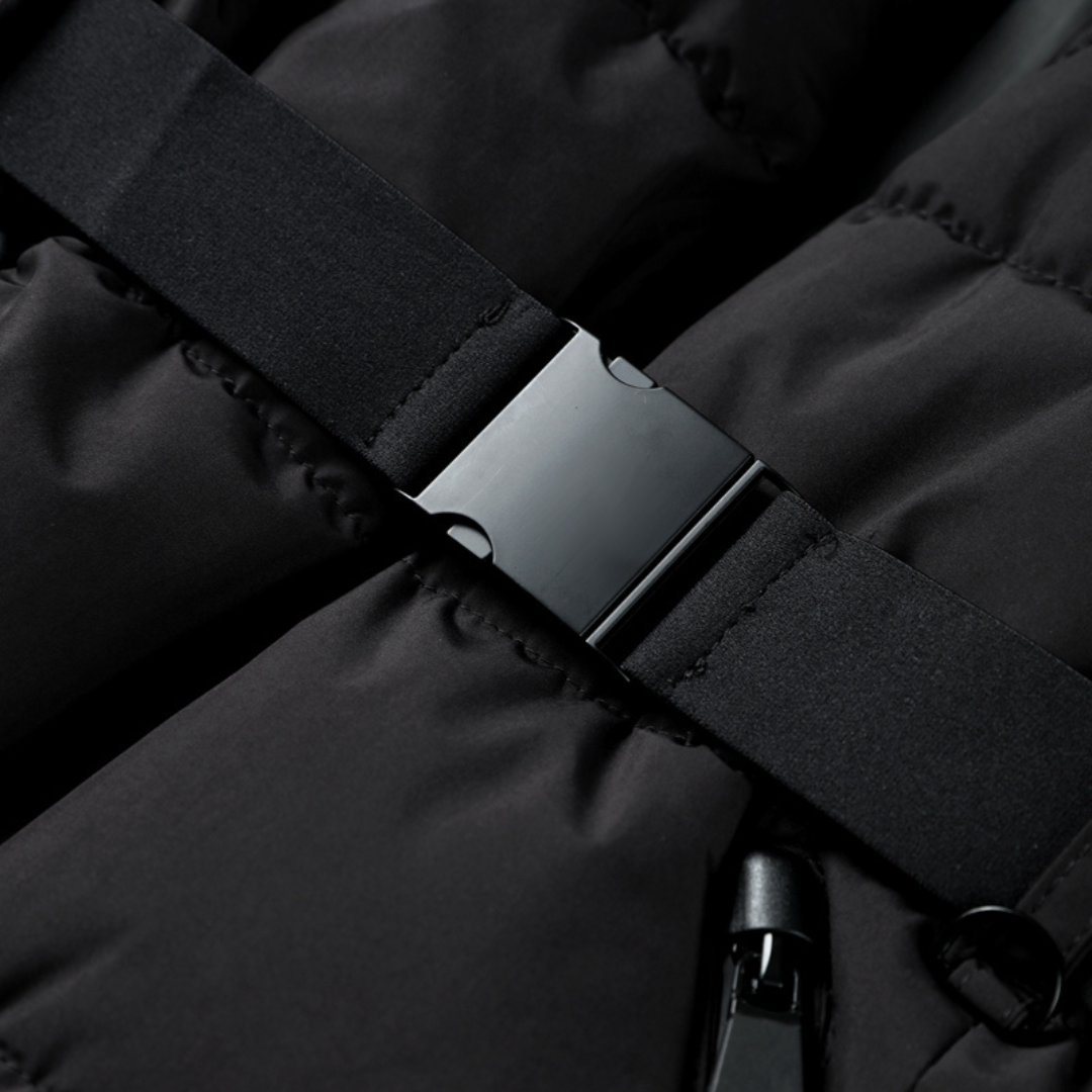 Quilted Short Jacket with Belt and Collar