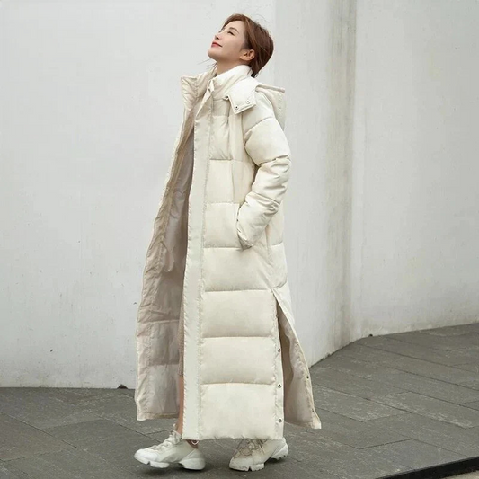 Padded Longline Winter Jacket with Hood