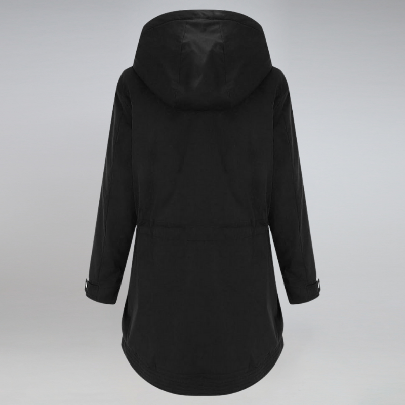 Winter Parka with Hood and Drawstring Zip