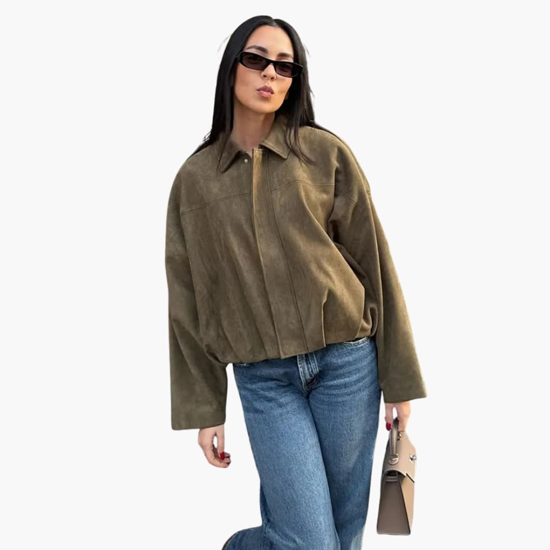 Green Transitional Jacket in Lightweight Vintage Style