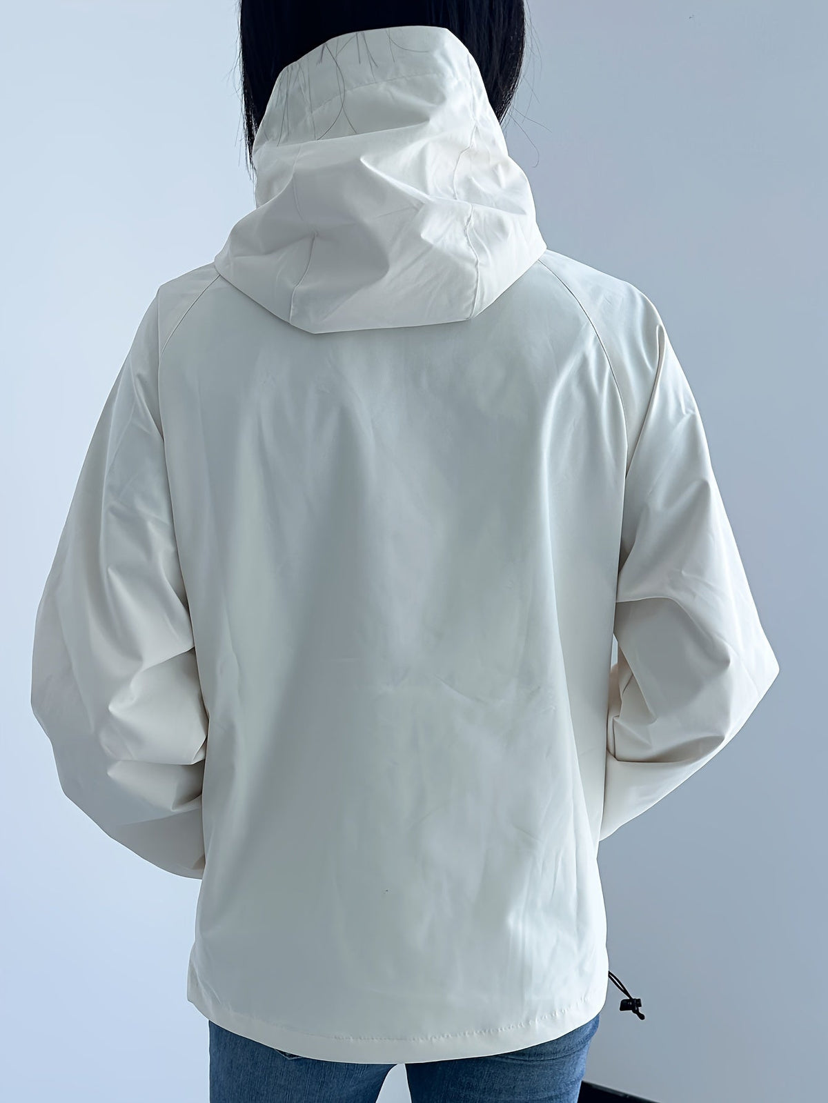 Waterproof Rain Jacket with Windproof Hood