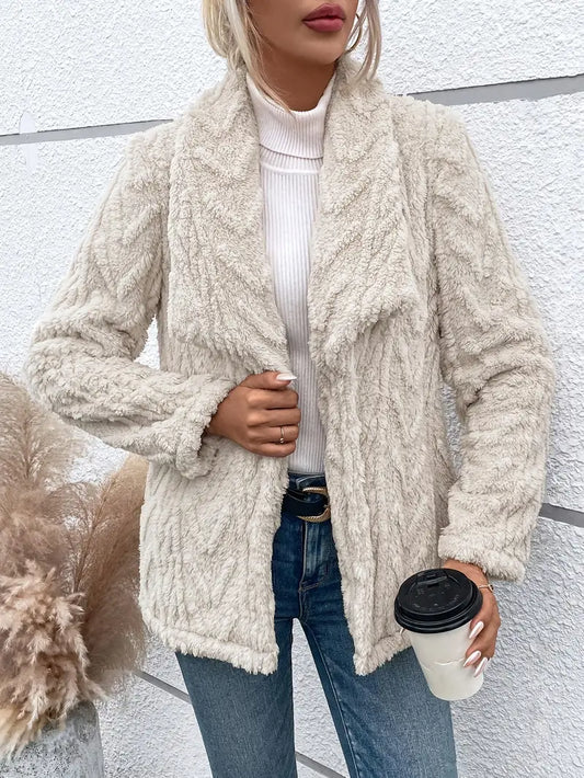 White Winter Jacket in Soft Fleece