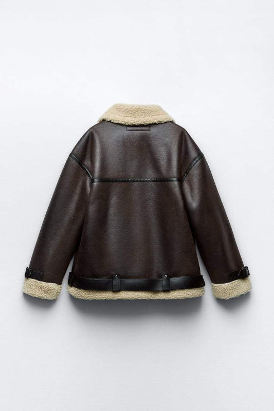 Synthetic Lapel Jacket with Water Repellent Finish