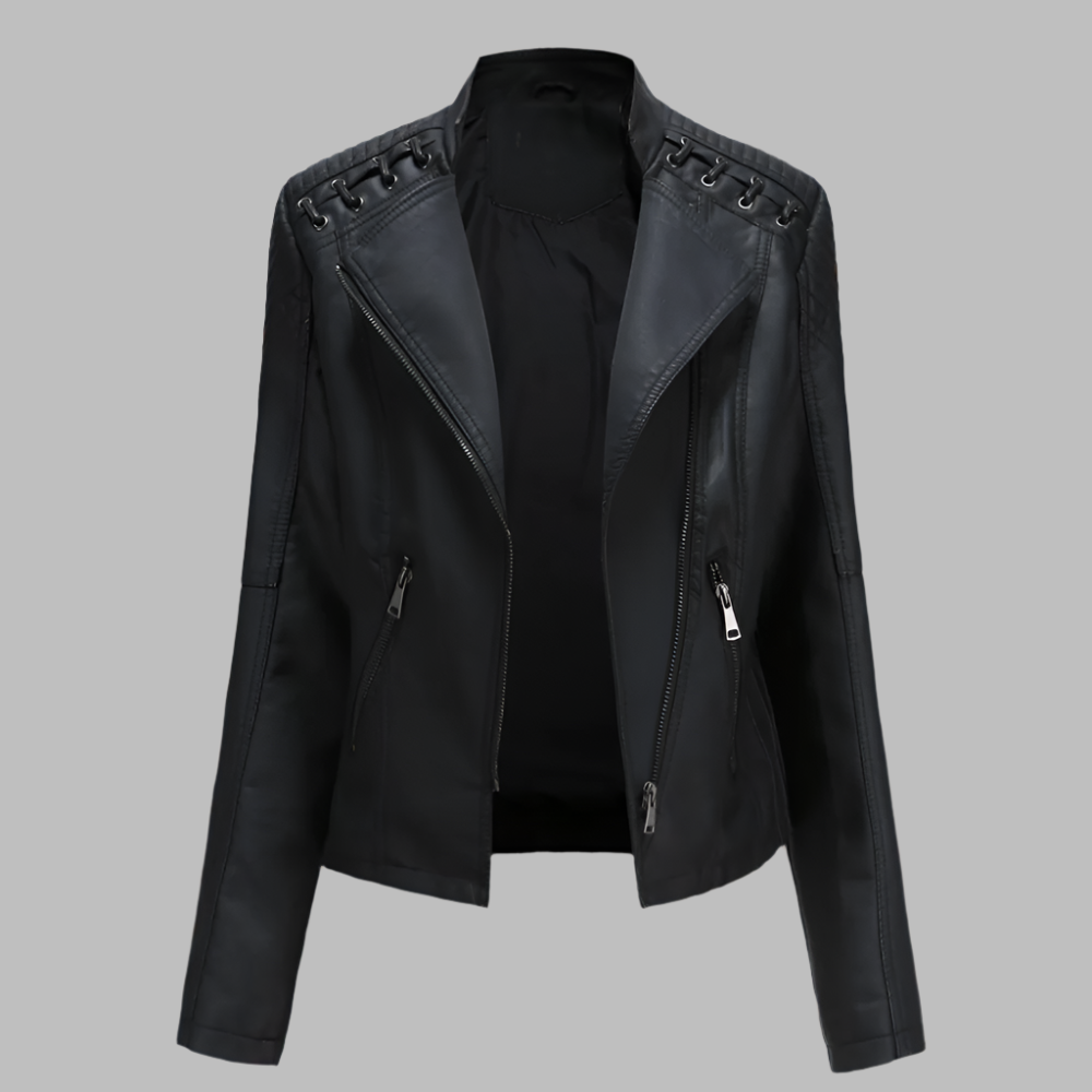 Sustainable Biker Jacket in Faux Leather
