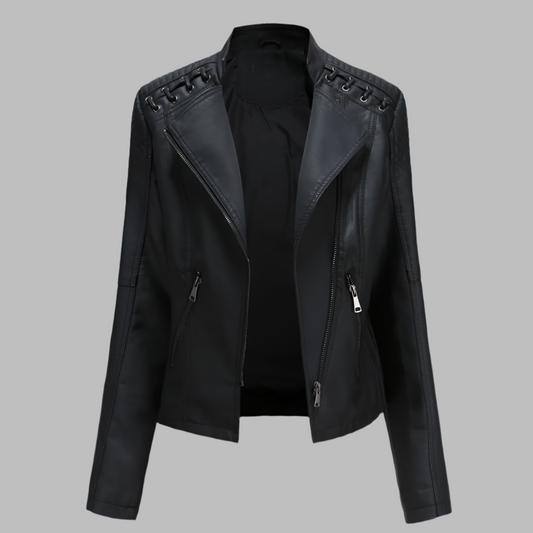 Sustainable Biker Jacket in Faux Leather