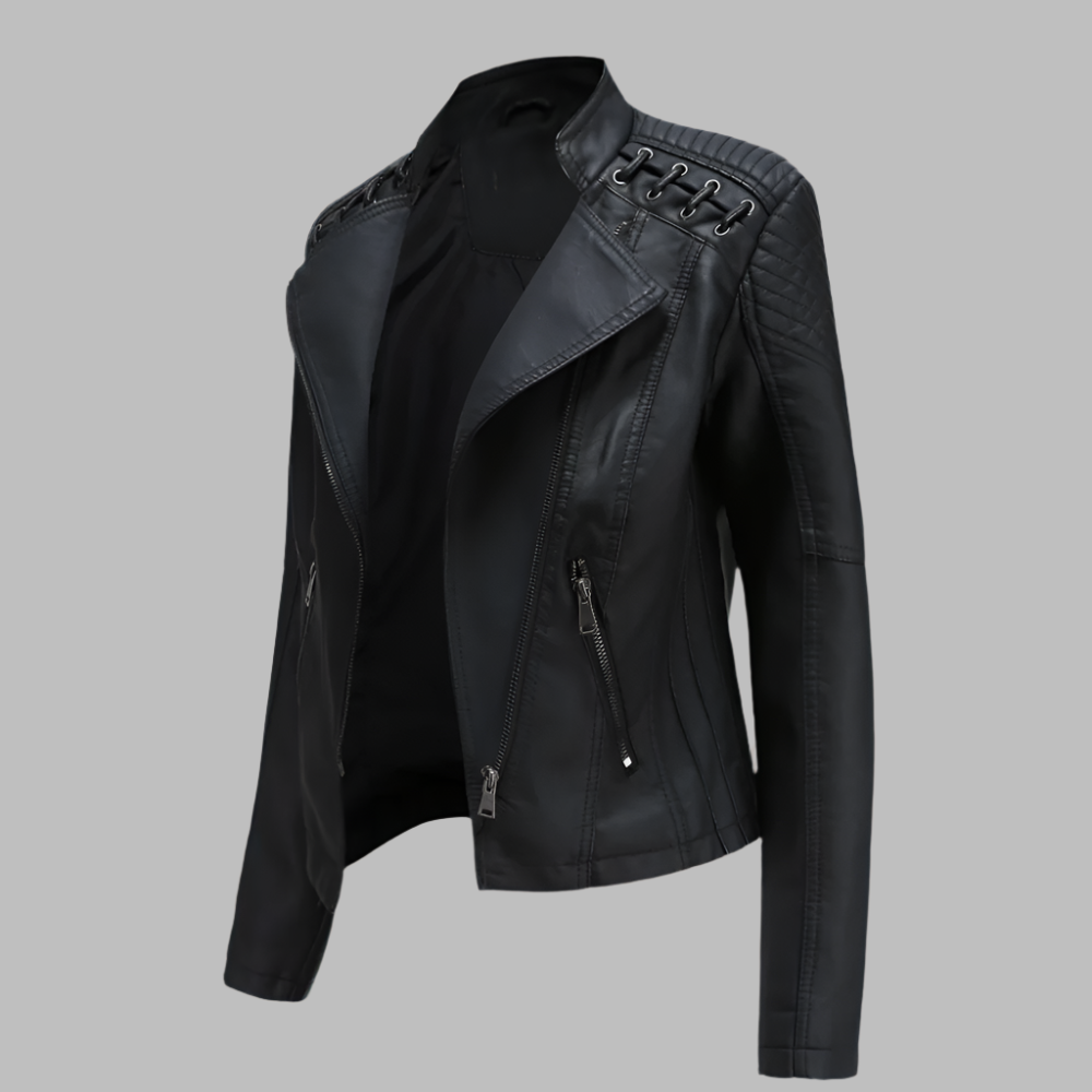 Sustainable Biker Jacket in Faux Leather