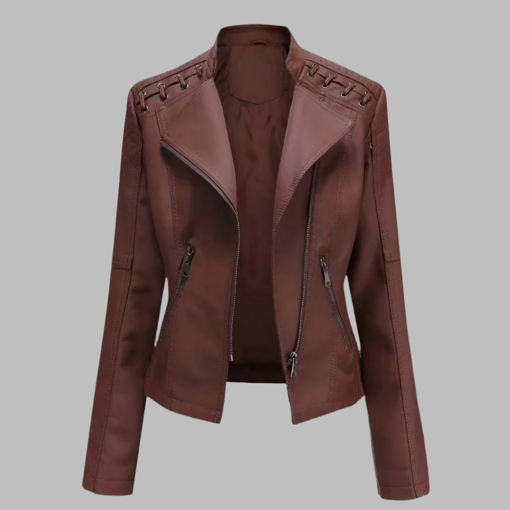 Sustainable Biker Jacket in Faux Leather