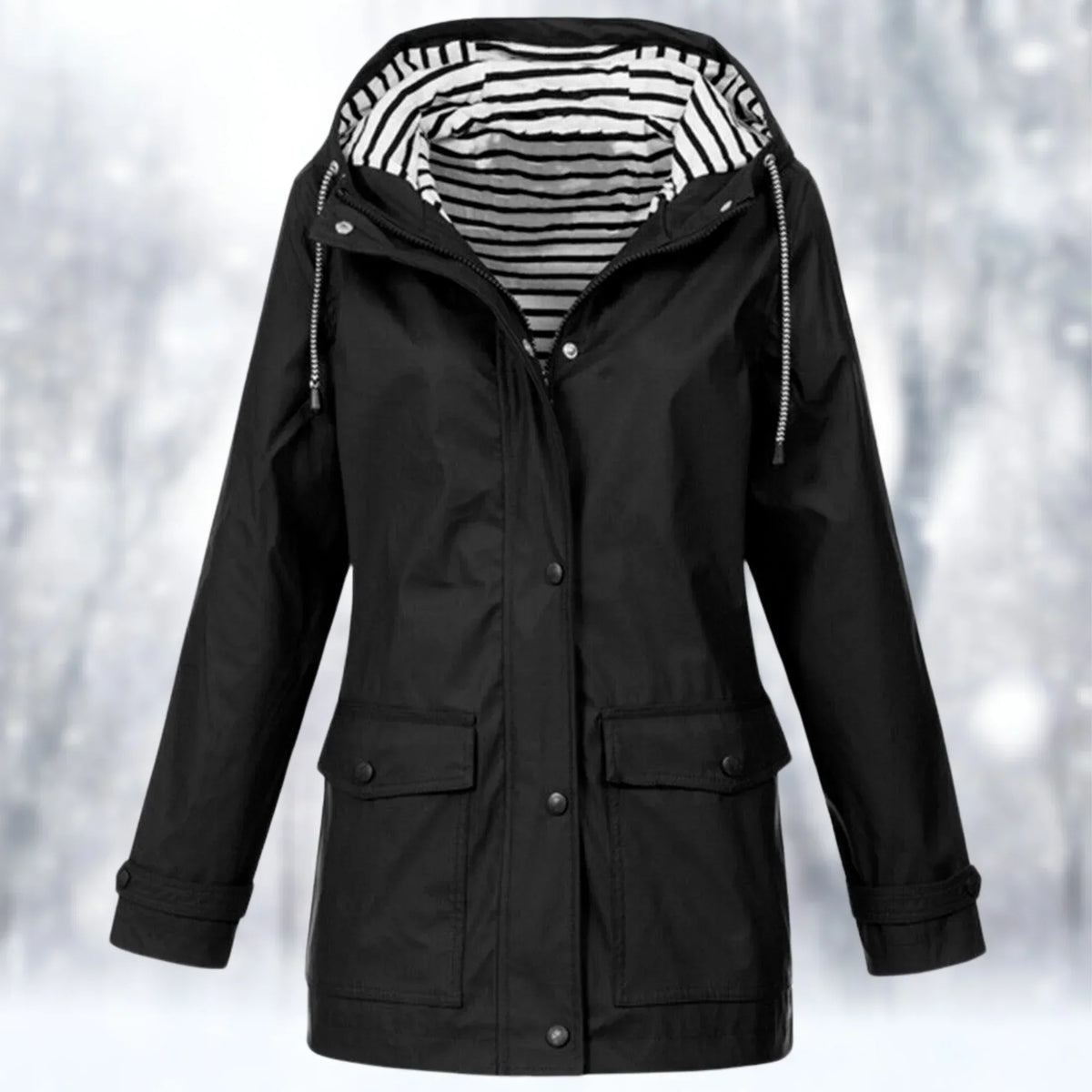 Durable Rain Jacket with Waterproof Windproof Shell