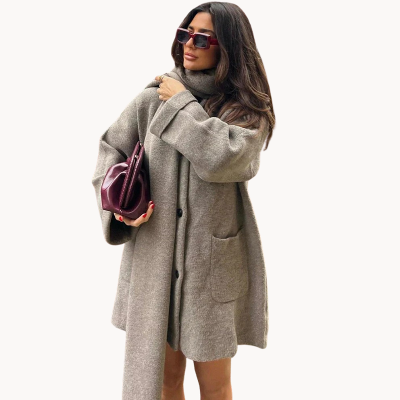 Wrap Jacket with Stylish Shawl Collar