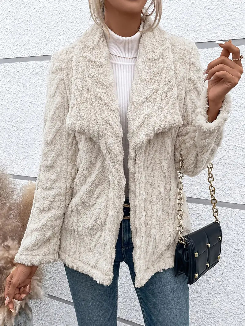 White Winter Jacket in Soft Fleece