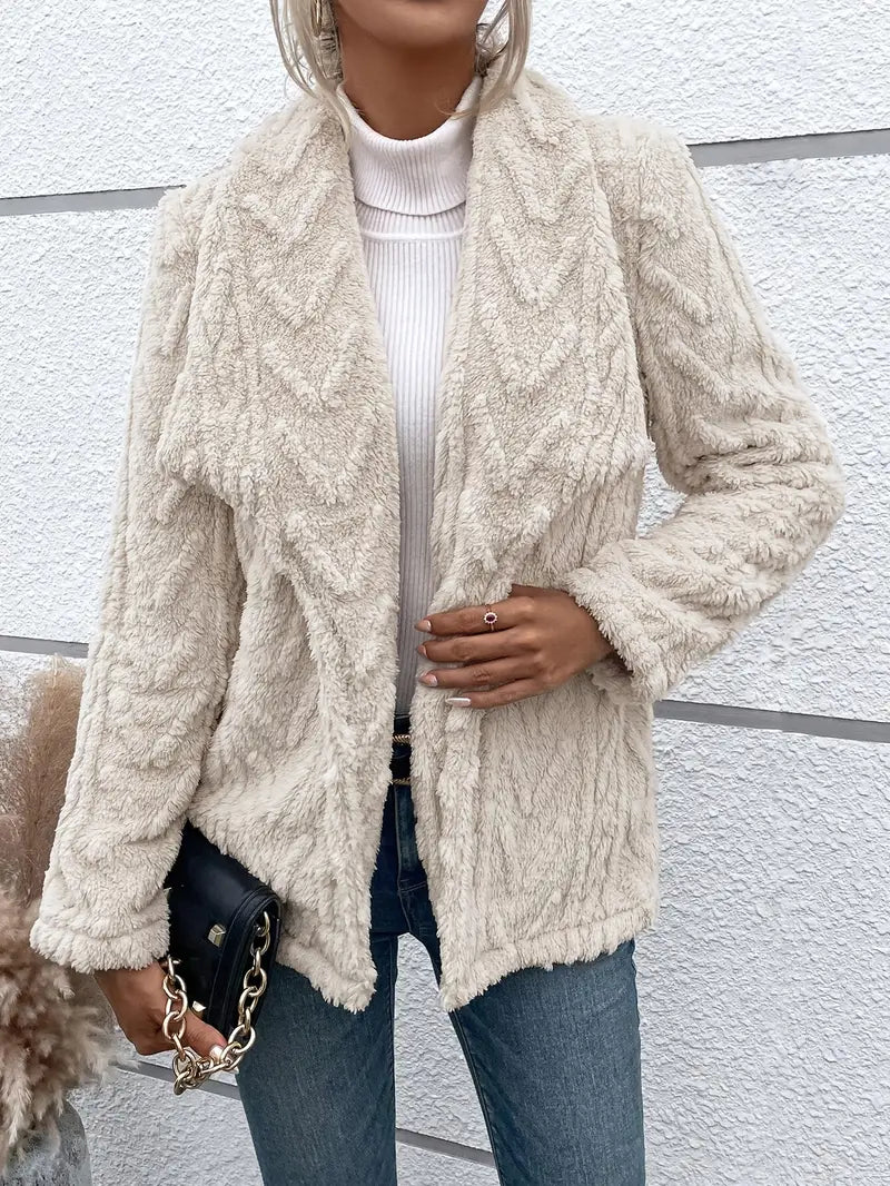 White Winter Jacket in Soft Fleece
