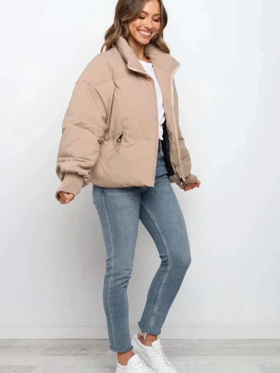 Padded Down Jacket with Quilted Warmth