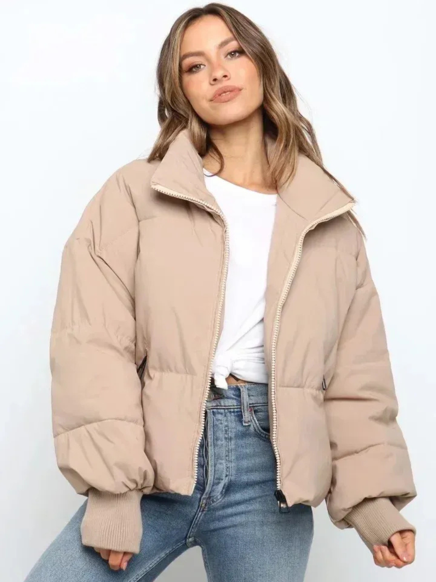 Padded Down Jacket with Quilted Warmth