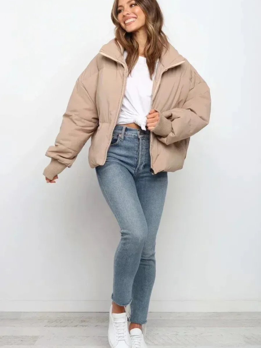 Padded Down Jacket with Quilted Warmth