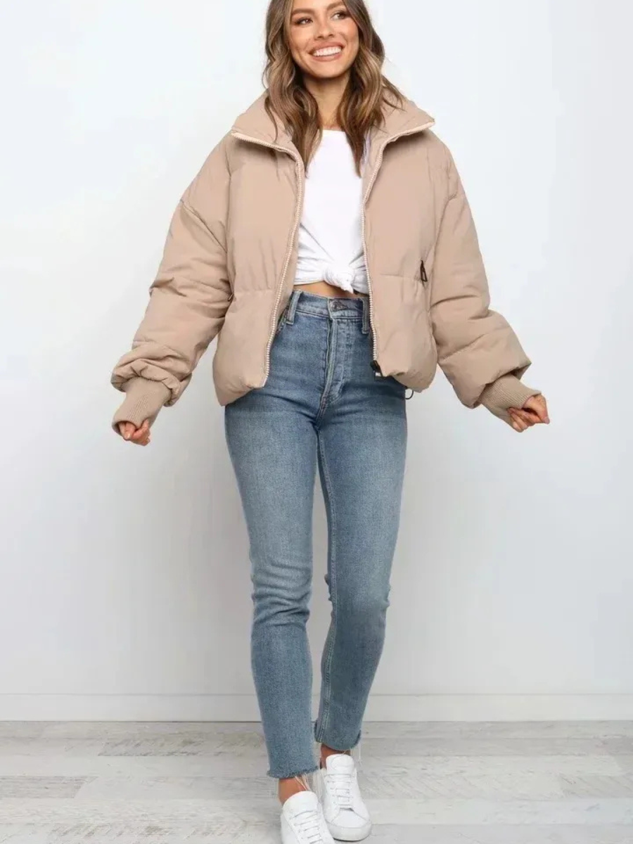 Padded Down Jacket with Quilted Warmth