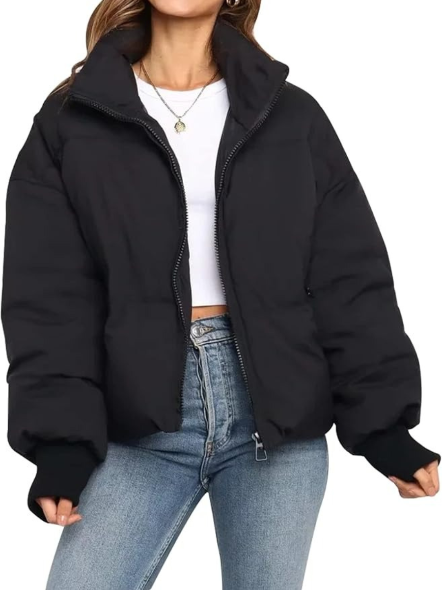 Padded Down Jacket with Quilted Warmth