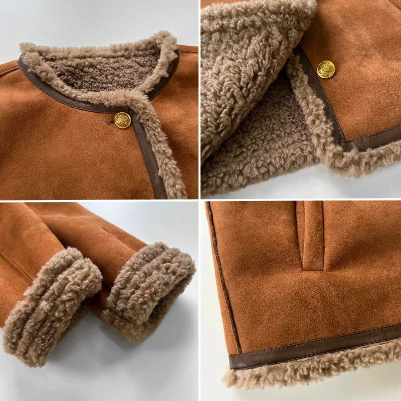 Brown Vintage Winter Jacket with Cosy Warmth
