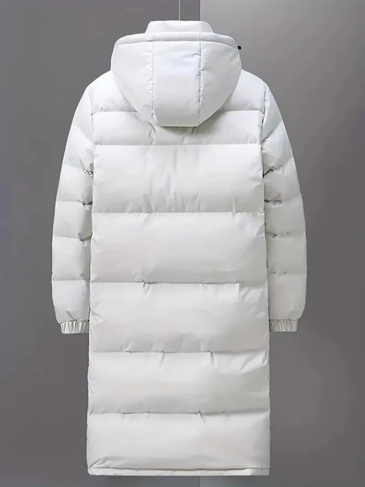 Longline Puffer Jacket with Warm Padding