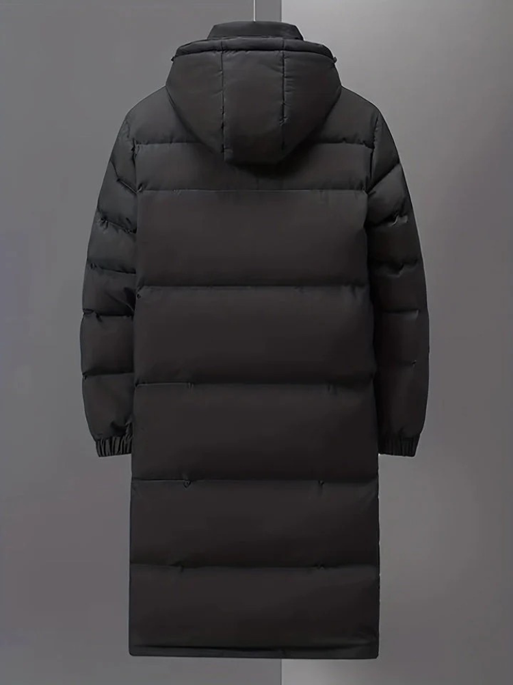 Longline Puffer Jacket with Warm Padding